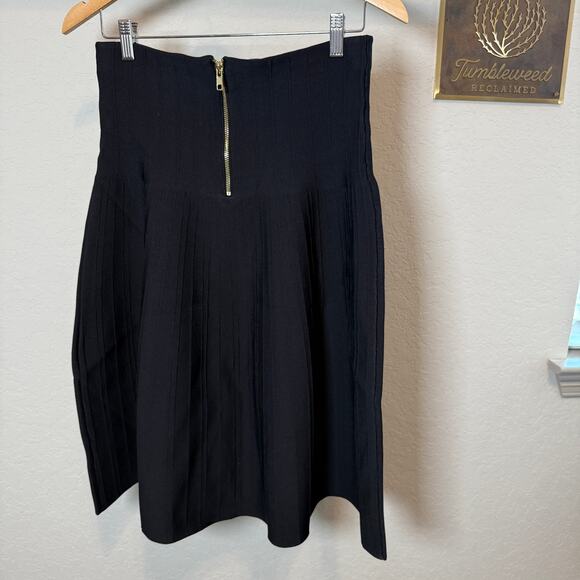 Women's Aleeza Paris Beautiful Black Pleated Midi Skirt Size Medium NEW - Picture 8 of 12